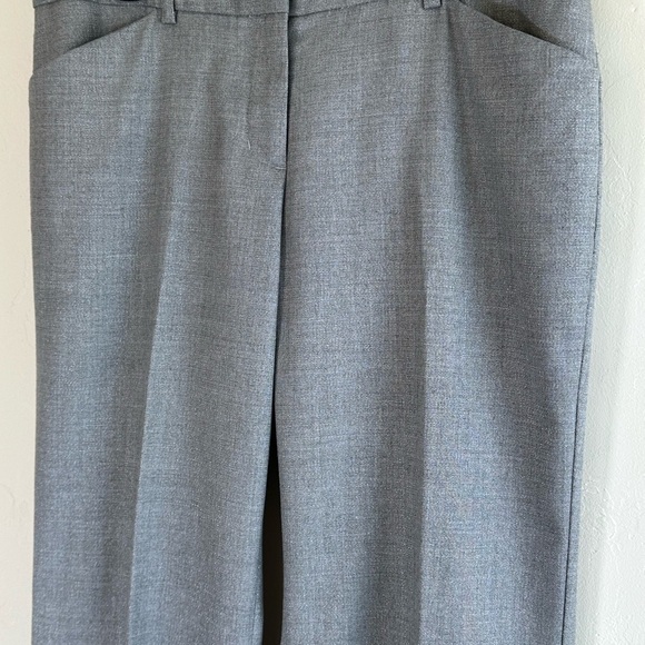Express Editor Gray with Silver Shimmer Flared Career Pants Sz 4 - Picture 3 of 9